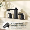 image:imageFORIOUS Vessel Bathroom Sink Faucets 1 Hole Brushed Gold Tall Waterfall Bathroom Faucet Single Handle with Pop Up Drain and Supply Lines for Bowel Sink Deck MountMatte Black