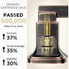 image:imageFORIOUS Vessel Bathroom Sink Faucets 1 Hole Brushed Gold Tall Waterfall Bathroom Faucet Single Handle with Pop Up Drain and Supply Lines for Bowel Sink Deck MountOil Rubbed Bronze