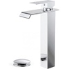 image:imageFORIOUS Vessel Bathroom Sink Faucets 1 Hole Brushed Gold Tall Waterfall Bathroom Faucet Single Handle with Pop Up Drain and Supply Lines for Bowel Sink Deck MountChrome