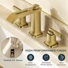 image:imageFORIOUS Vessel Bathroom Sink Faucets 1 Hole Brushed Gold Tall Waterfall Bathroom Faucet Single Handle with Pop Up Drain and Supply Lines for Bowel Sink Deck MountBrushed Gold