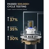 image:imageFORIOUS Vessel Bathroom Sink Faucets 1 Hole Brushed Gold Tall Waterfall Bathroom Faucet Single Handle with Pop Up Drain and Supply Lines for Bowel Sink Deck MountBrushed Gold x2