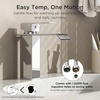image:imageFORIOUS Vessel Bathroom Sink Faucets 1 Hole Brushed Gold Tall Waterfall Bathroom Faucet Single Handle with Pop Up Drain and Supply Lines for Bowel Sink Deck MountChrome