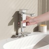 image:imageFORIOUS Vessel Bathroom Sink Faucets 1 Hole Brushed Gold Tall Waterfall Bathroom Faucet Single Handle with Pop Up Drain and Supply Lines for Bowel Sink Deck MountChrome
