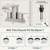 image:imageFORIOUS Vessel Bathroom Sink Faucets 1 Hole Brushed Gold Tall Waterfall Bathroom Faucet Single Handle with Pop Up Drain and Supply Lines for Bowel Sink Deck MountStainless Steel