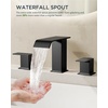 image:imageFORIOUS Vessel Bathroom Sink Faucets 1 Hole Brushed Gold Tall Waterfall Bathroom Faucet Single Handle with Pop Up Drain and Supply Lines for Bowel Sink Deck MountMatte Black x2