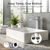 image:imageFORIOUS Vessel Bathroom Sink Faucets 1 Hole Brushed Gold Tall Waterfall Bathroom Faucet Single Handle with Pop Up Drain and Supply Lines for Bowel Sink Deck MountStainless Steel