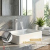 image:imageFORIOUS Vessel Bathroom Sink Faucets 1 Hole Brushed Gold Tall Waterfall Bathroom Faucet Single Handle with Pop Up Drain and Supply Lines for Bowel Sink Deck MountStainless Steel