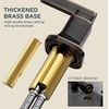 image:imageFORIOUS Vessel Bathroom Sink Faucets 1 Hole Brushed Gold Tall Waterfall Bathroom Faucet Single Handle with Pop Up Drain and Supply Lines for Bowel Sink Deck MountOil Rubbed Bronze