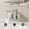 image:imageFORIOUS Vessel Bathroom Sink Faucets 1 Hole Brushed Gold Tall Waterfall Bathroom Faucet Single Handle with Pop Up Drain and Supply Lines for Bowel Sink Deck MountStainless Steel