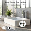 image:imageFORIOUS Vessel Bathroom Sink Faucets 1 Hole Brushed Gold Tall Waterfall Bathroom Faucet Single Handle with Pop Up Drain and Supply Lines for Bowel Sink Deck MountChrome