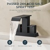 image:imageFORIOUS Vessel Bathroom Sink Faucets 1 Hole Brushed Gold Tall Waterfall Bathroom Faucet Single Handle with Pop Up Drain and Supply Lines for Bowel Sink Deck MountMatte Black