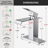 image:imageFORIOUS Vessel Bathroom Sink Faucets 1 Hole Brushed Gold Tall Waterfall Bathroom Faucet Single Handle with Pop Up Drain and Supply Lines for Bowel Sink Deck MountChrome