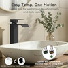 image:imageFORIOUS Vessel Bathroom Sink Faucets 1 Hole Brushed Gold Tall Waterfall Bathroom Faucet Single Handle with Pop Up Drain and Supply Lines for Bowel Sink Deck MountMatte Black