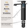 image:imageFORIOUS Vessel Bathroom Sink Faucets 1 Hole Brushed Gold Tall Waterfall Bathroom Faucet Single Handle with Pop Up Drain and Supply Lines for Bowel Sink Deck MountMatte Black