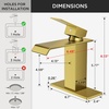 image:imageFORIOUS Vessel Bathroom Sink Faucets 1 Hole Brushed Gold Tall Waterfall Bathroom Faucet Single Handle with Pop Up Drain and Supply Lines for Bowel Sink Deck MountBrushed Gold