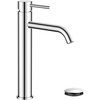 image:imageFORIOUS Chrome Bathroom Vessel Sink Faucet 1 Hole Tall Bathroom Faucet Single Handle One Hole with Pop Up Drain and Supply Lines Basin Bowl Vanity Lavatory ResidentialCommercial Use