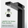 image:imageFORIOUS Bathroom Faucets for 1 or 3 Hole Sink Chrome Single Handle Bathroom Faucet with Popup Drain and Supply Lines Suitable for Vanity RV Lavatory RestroomMatte Black