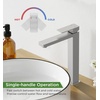 image:imageFORIOUS Bathroom Faucets for 1 or 3 Hole Sink Chrome Single Handle Bathroom Faucet with Popup Drain and Supply Lines Suitable for Vanity RV Lavatory RestroomStainless Steel