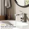 image:imageFORIOUS Bathroom Faucets for 1 or 3 Hole Sink Chrome Single Handle Bathroom Faucet with Popup Drain and Supply Lines Suitable for Vanity RV Lavatory RestroomChrome