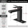 image:imageFORIOUS Bathroom Faucets for 1 or 3 Hole Sink Chrome Single Handle Bathroom Faucet with Popup Drain and Supply Lines Suitable for Vanity RV Lavatory RestroomMatte Black