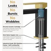 image:imageFORIOUS Bathroom Faucets for 1 or 3 Hole Sink Chrome Single Handle Bathroom Faucet with Popup Drain and Supply Lines Suitable for Vanity RV Lavatory RestroomBlack and Gold