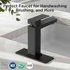 image:imageFORIOUS Bathroom Faucets for 1 or 3 Hole Sink Chrome Single Handle Bathroom Faucet with Popup Drain and Supply Lines Suitable for Vanity RV Lavatory RestroomMatte Black