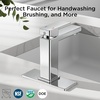 image:imageFORIOUS Bathroom Faucets for 1 or 3 Hole Sink Chrome Single Handle Bathroom Faucet with Popup Drain and Supply Lines Suitable for Vanity RV Lavatory RestroomChrome