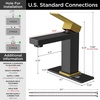 image:imageFORIOUS Bathroom Faucets for 1 or 3 Hole Sink Chrome Single Handle Bathroom Faucet with Popup Drain and Supply Lines Suitable for Vanity RV Lavatory RestroomBlack and Gold