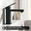 image:imageFORIOUS Bathroom Faucets for 1 or 3 Hole Sink Chrome Single Handle Bathroom Faucet with Popup Drain and Supply Lines Suitable for Vanity RV Lavatory RestroomMatte Black