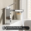 image:imageFORIOUS Bathroom Faucets for 1 or 3 Hole Sink Chrome Single Handle Bathroom Faucet with Popup Drain and Supply Lines Suitable for Vanity RV Lavatory RestroomChrome