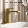 image:imageFORIOUS Bathroom Faucets for 1 or 3 Hole Sink Chrome Single Handle Bathroom Faucet with Popup Drain and Supply Lines Suitable for Vanity RV Lavatory RestroomBrushed Gold