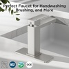 image:imageFORIOUS Bathroom Faucets for 1 or 3 Hole Sink Chrome Single Handle Bathroom Faucet with Popup Drain and Supply Lines Suitable for Vanity RV Lavatory RestroomStainless Steel