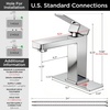 image:imageFORIOUS Bathroom Faucets for 1 or 3 Hole Sink Chrome Single Handle Bathroom Faucet with Popup Drain and Supply Lines Suitable for Vanity RV Lavatory RestroomChrome