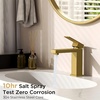 image:imageFORIOUS Bathroom Faucets for 1 or 3 Hole Sink Chrome Single Handle Bathroom Faucet with Popup Drain and Supply Lines Suitable for Vanity RV Lavatory RestroomBrushed Gold