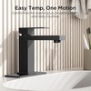 image:imageFORIOUS Bathroom Faucets for 1 or 3 Hole Sink Chrome Single Handle Bathroom Faucet with Popup Drain and Supply Lines Suitable for Vanity RV Lavatory RestroomMatte Black