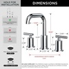 image:imageFORIOUS Brushed Nickel Bathroom Faucet for 3 Hole Widespread Bathroom Sink Faucet with Pop Up Drain and Hoses for Vanity Restroom RV Lavatory 360 Rotatable SpoutChrome