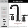 image:imageFORIOUS Brushed Nickel Bathroom Faucet for 3 Hole Widespread Bathroom Sink Faucet with Pop Up Drain and Hoses for Vanity Restroom RV Lavatory 360 Rotatable SpoutOil Rubbed Bronze
