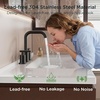 image:imageFORIOUS Brushed Nickel Bathroom Faucet for 3 Hole Widespread Bathroom Sink Faucet with Pop Up Drain and Hoses for Vanity Restroom RV Lavatory 360 Rotatable SpoutOil Rubbed Bronze