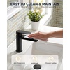 image:imageFORIOUS Matte Black Bathroom Faucets 1 or 3 Holes Modern Single Handle Bathroom Sink Faucet with Popup Drain and LeadFree cUPC Supply Line Suitable for Vanity RV Lavatory Sink
