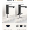 image:imageFORIOUS Matte Black Bathroom Faucets 1 or 3 Holes Modern Single Handle Bathroom Sink Faucet with Popup Drain and LeadFree cUPC Supply Line Suitable for Vanity RV Lavatory Sink