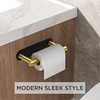 image:imageFORIOUS Toilet Paper Holder Adhesive or Screw Wall Mount Pivoting Tissue Roll Holder Stainless Steel Self Adhesive Toilet Paper Roll Holder no Drilling Matte Black Classic 2 PackMatte Black  Brushed Gold