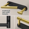 image:imageFORIOUS Toilet Paper Holder Adhesive or Screw Wall Mount Pivoting Tissue Roll Holder Stainless Steel Self Adhesive Toilet Paper Roll Holder no Drilling Matte Black Classic 2 PackMatte Black  Brushed Gold