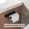 image:imageFORIOUS Toilet Paper Holder Adhesive or Screw Wall Mount Pivoting Tissue Roll Holder Stainless Steel Self Adhesive Toilet Paper Roll Holder no Drilling Matte Black Classic 2 PackMatte Black