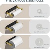 image:imageFORIOUS Toilet Paper Holder Adhesive or Screw Wall Mount Pivoting Tissue Roll Holder Stainless Steel Self Adhesive Toilet Paper Roll Holder no Drilling Matte Black Classic 2 PackMatte Black  Brushed Gold