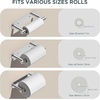 image:imageFORIOUS Toilet Paper Holder Adhesive or Screw Wall Mount Pivoting Tissue Roll Holder Stainless Steel Self Adhesive Toilet Paper Roll Holder no Drilling Matte Black Classic 2 PackChrome