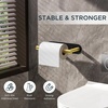image:imageFORIOUS Toilet Paper Holder Adhesive or Screw Wall Mount Pivoting Tissue Roll Holder Stainless Steel Self Adhesive Toilet Paper Roll Holder no Drilling Matte Black Classic 2 PackMatte Black  Brushed Gold