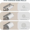image:imageFORIOUS Toilet Paper Holder Adhesive or Screw Wall Mount Pivoting Tissue Roll Holder Stainless Steel Self Adhesive Toilet Paper Roll Holder no Drilling Matte Black Classic 2 PackStainless Steel