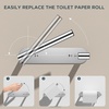 image:imageFORIOUS Toilet Paper Holder Adhesive or Screw Wall Mount Pivoting Tissue Roll Holder Stainless Steel Self Adhesive Toilet Paper Roll Holder no Drilling Matte Black Classic 2 PackChrome