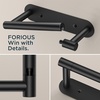image:imageFORIOUS Toilet Paper Holder Adhesive or Screw Wall Mount Pivoting Tissue Roll Holder Stainless Steel Self Adhesive Toilet Paper Roll Holder no Drilling Matte Black Classic 2 PackMatte Black