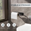 image:imageFORIOUS Toilet Paper Holder Adhesive or Screw Wall Mount Pivoting Tissue Roll Holder Stainless Steel Self Adhesive Toilet Paper Roll Holder no Drilling Matte Black Classic 2 PackMatte Black